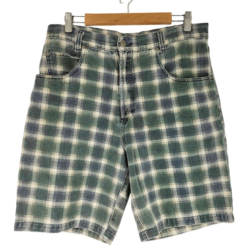 90S SOSTANZA チェック柄 ハーフパンツ メンズ US:34-35