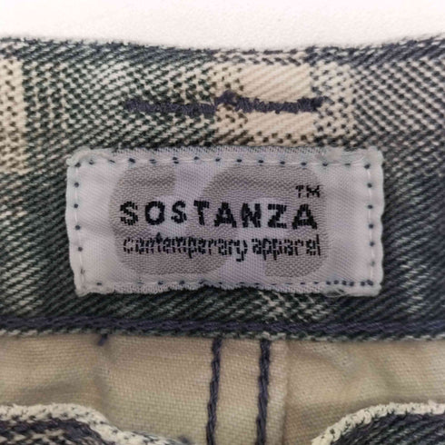 90S SOSTANZA チェック柄 ハーフパンツ メンズ US:34-35