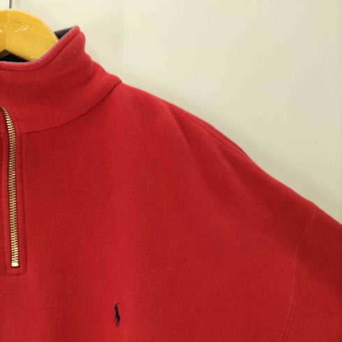 ポロバイラルフローレン Polo by RALPH LAUREN 90S ポニー刺繍 ハーフジップ スウェット トレーナー メンズ import:L