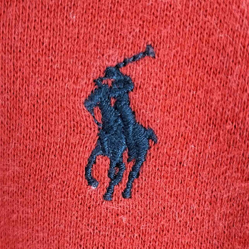 ポロバイラルフローレン Polo by RALPH LAUREN 90S ポニー刺繍 ハーフジップ スウェット トレーナー メンズ import:L