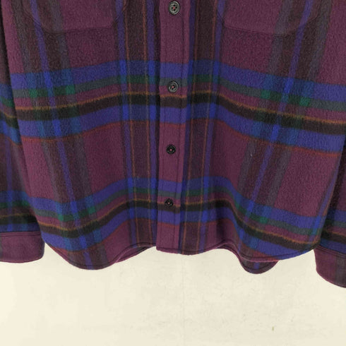 ノア NOAH cashmere カシミヤ100 チェック CPO シャツ メンズ M