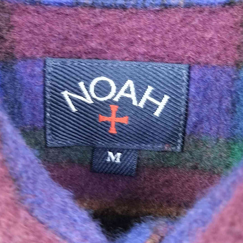 ノア NOAH cashmere カシミヤ100 チェック CPO シャツ メンズ M