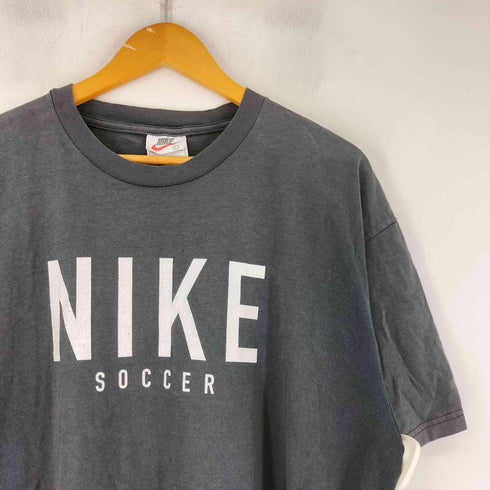 ナイキ NIKE 90S 白タグ SOCCER プリントデザイン 半袖 Tシャツ メンズ import:L