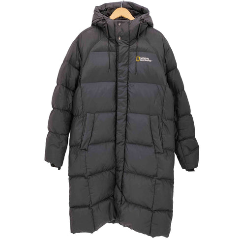 National Geographic バックロゴ フード付き ダウンコート メンズ import:XL