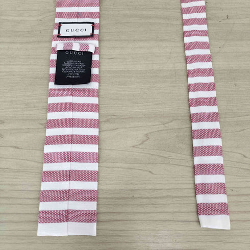 グッチ GUCCI イタリア製 ボーダー ネクタイ メンズ 148×5.5cm