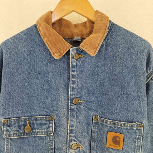 カーハート Carhartt 00s USA製 裏地 ブランケット デニム チョアコート メンズ M/R