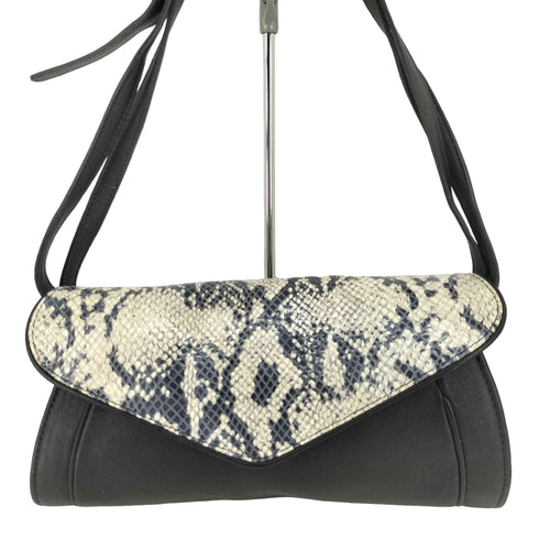 シーバイクロエ SEE BY CHLOE パイソン柄フラップ レザー ショルダーバッグ レディース
