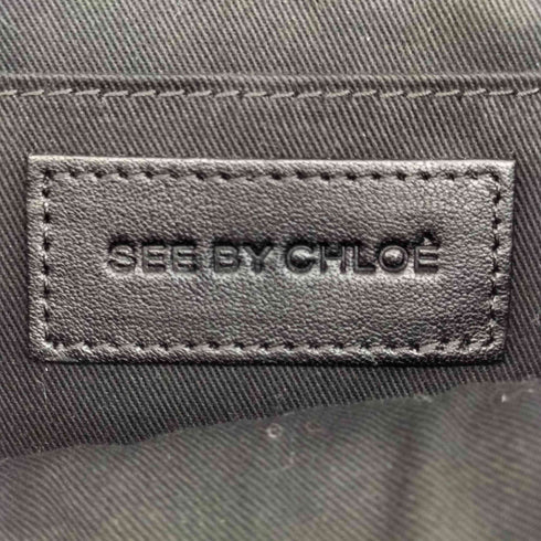 シーバイクロエ SEE BY CHLOE パイソン柄フラップ レザー ショルダーバッグ レディース