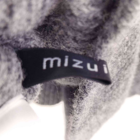 ミズイロインド mizuiro ind ウール サイドスリット ハイネック ニット レディース