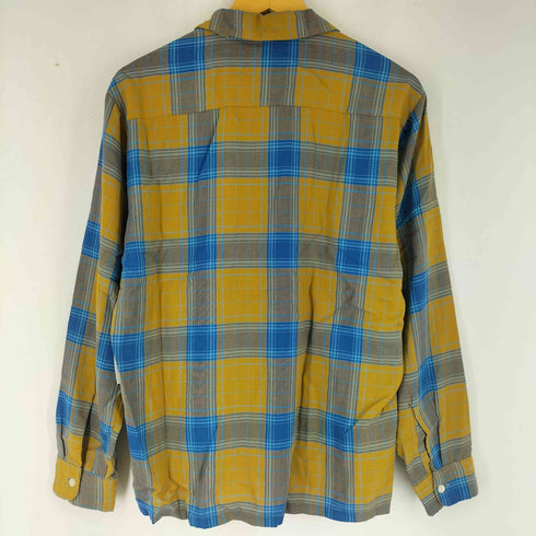 ブレント BRENT 60S レーヨン混 襟芯 チェック柄 オープンカラーシャツ メンズ JPN:M