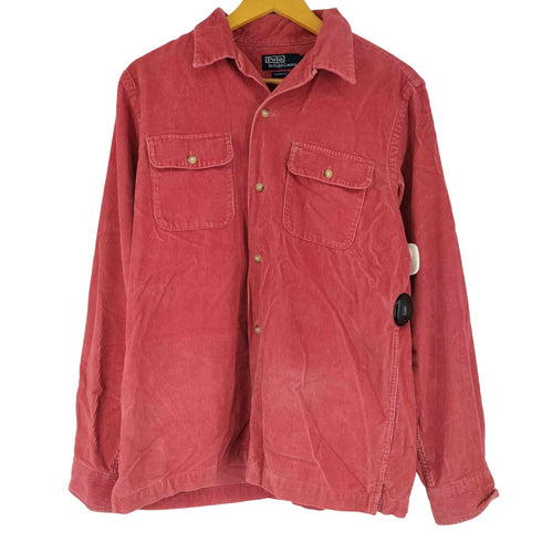 ポロバイラルフローレン Polo by RALPH LAUREN 90S CLASSIC FIT CORDUROY CAMP SHIRT コーデュロイオープンカラーシャツジャケット メンズ JPN:M