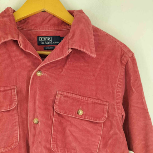 ポロバイラルフローレン Polo by RALPH LAUREN 90S CLASSIC FIT CORDUROY CAMP SHIRT コーデュロイオープンカラーシャツジャケット メンズ JPN:M