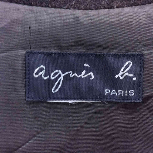 アニエスベー agnes b. PARIS サンライズ期 ウール混 ステンカラーコート レディース