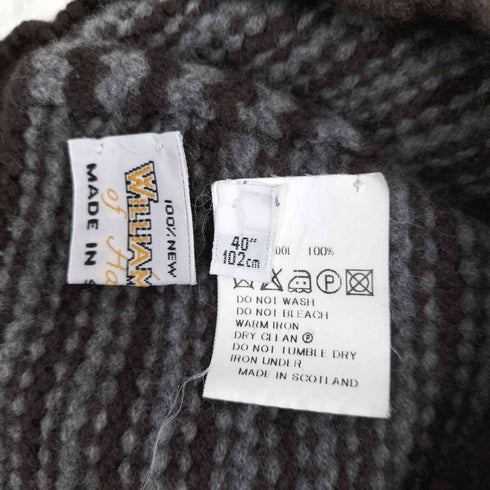 william lockie スコットランド製 ウール100 ボーダー タートルニット ワンピース レディース