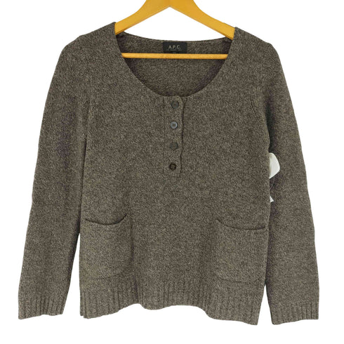 アーペーセー A.P.C. ウール100 ハーフボタン ニット セーター レディース import:XS