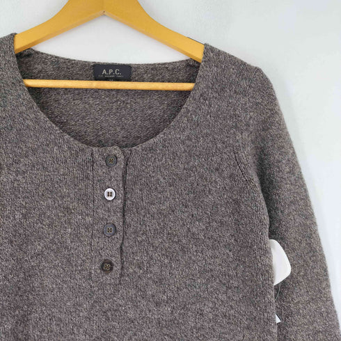 アーペーセー A.P.C. ウール100 ハーフボタン ニット セーター レディース import:XS