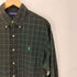 ラルフローレンゴルフ RALPH LAUREN GOLF 90S CUSTIM FIT スモールポニー刺繍 グラフチェック L/S B.Dシャツ メンズ import:L