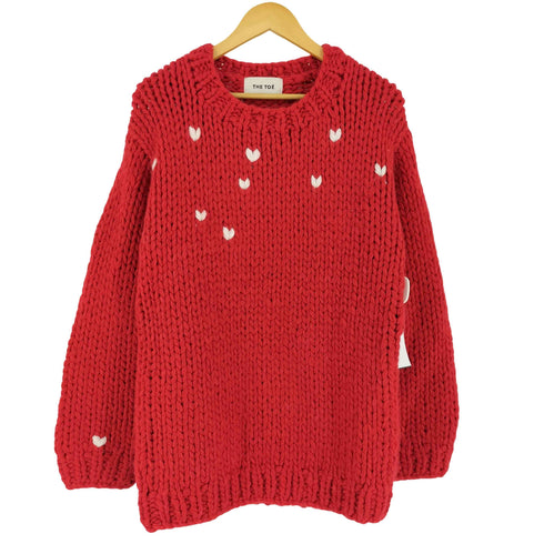 THE TOE ザ トゥー Notting-Hill Heart Knit ノッティングヒル ハートニット レディース M