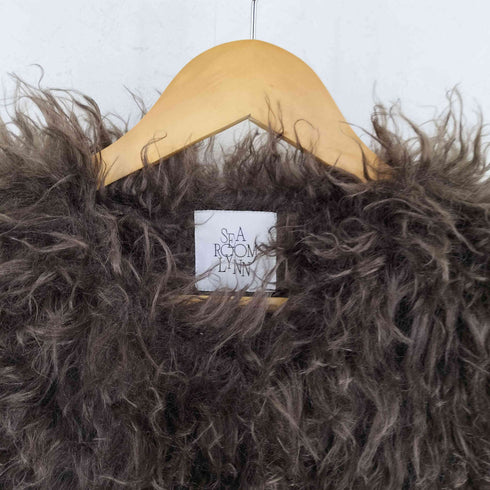 シールームリン Sea Room lynn 25AW Cloud fur ノーカラー フェイクファー ジャケット レディース LONG