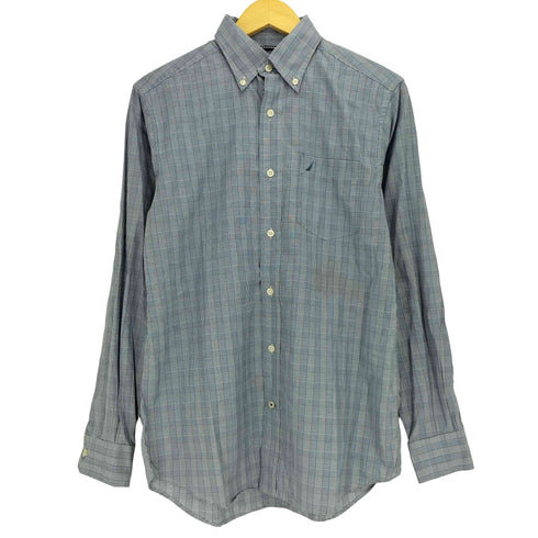 ノーティカ NAUTICA WRINKLE RESISTANT チェック ボタンダウンシャツ メンズ import:S