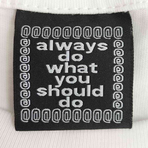 always do what you should do @マーク ロゴ 両面プリント クルーネック 半袖Tシャツ メンズ import:S