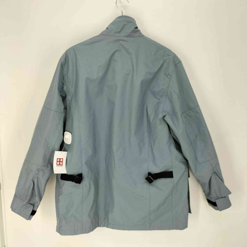 ダナキャランニューヨーク DKNY 90S フラップポケット ダブルジップ スタンドネック ナイロンジャケット メンズ import:M