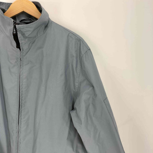 ダナキャランニューヨーク DKNY 90S フラップポケット ダブルジップ スタンドネック ナイロンジャケット メンズ import:M