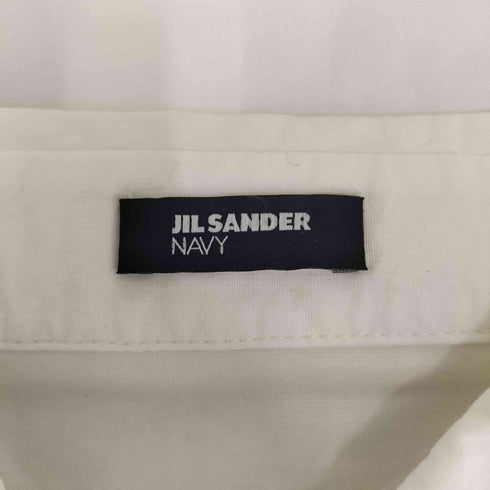 ジルサンダーネイビー JIL SANDER NAVY サイドスリット 変形 長袖 ドレスシャツ レディース 42