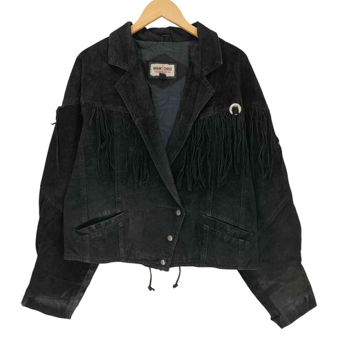 ミネトンカ Minnetonka Genuine Leather 本革 フリンジレザージャケット レディース JPN:XL