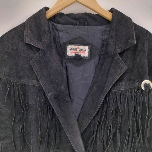 ミネトンカ Minnetonka Genuine Leather 本革 フリンジレザージャケット レディース JPN:XL