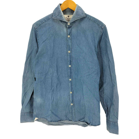 ジャンネット giannetto Slim Fit 長袖 シャンブレーシャツ メンズ S