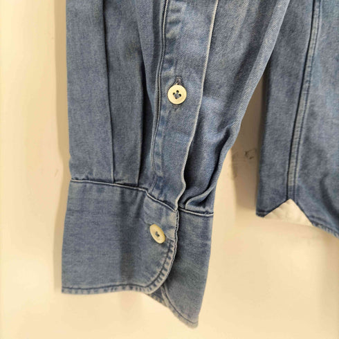 ジャンネット giannetto Slim Fit 長袖 シャンブレーシャツ メンズ S