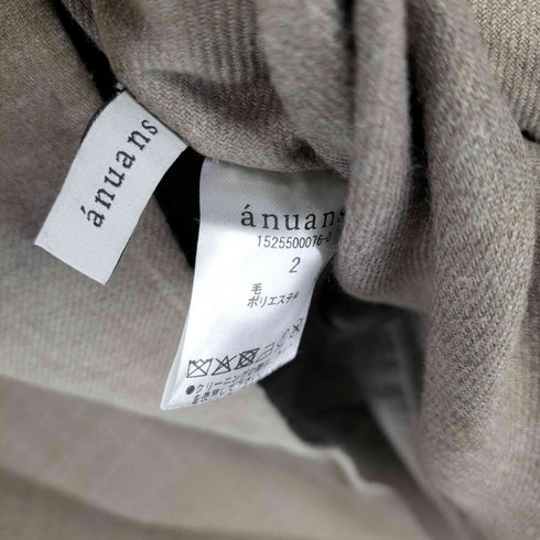 アニュアンス anuans ウールリバーオーバーロングコート レディース 2