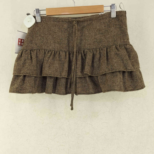 ザラ ZARA ウール ブレンド ティアード ミニスカート レディース M