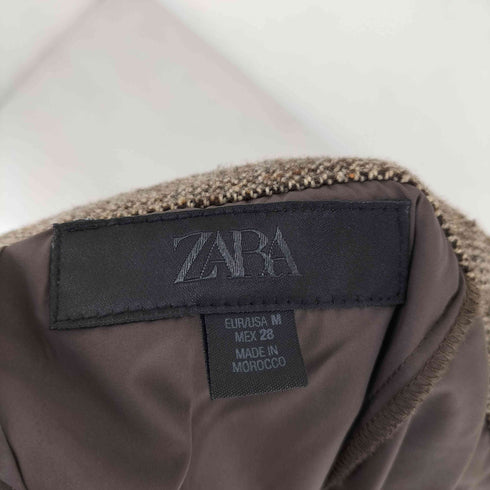 ザラ ZARA ウール ブレンド ティアード ミニスカート レディース M