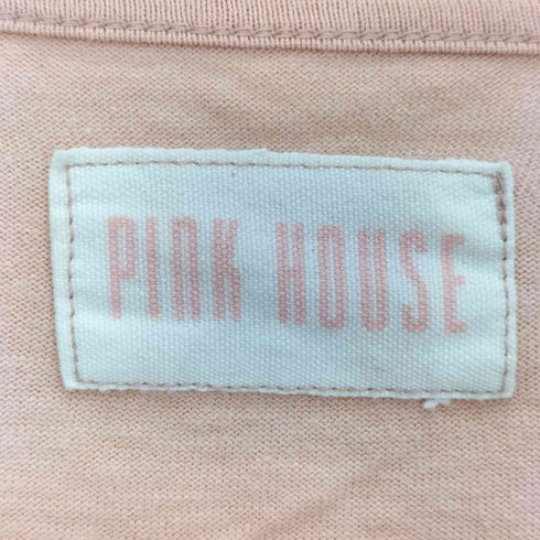 ピンクハウス PINK HOUSE 92AW ロゴプリント リボン 長袖 カットソー レディース