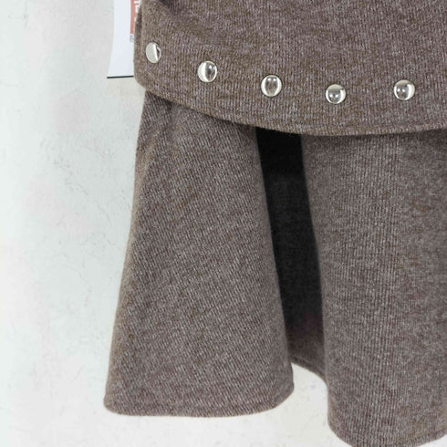 ザラ ZARA スタッズデザイン ニット ミニスカート レディース S
