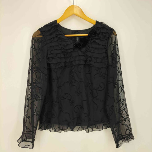 インゲボルグ INGEBORG 94AW リボン シアー ブラウス レディース JPN:M