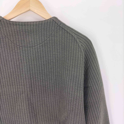 オーディエンス Audience 尾州 ストライプキルト ノーカラー スナップジャケット メンズ JPN:L