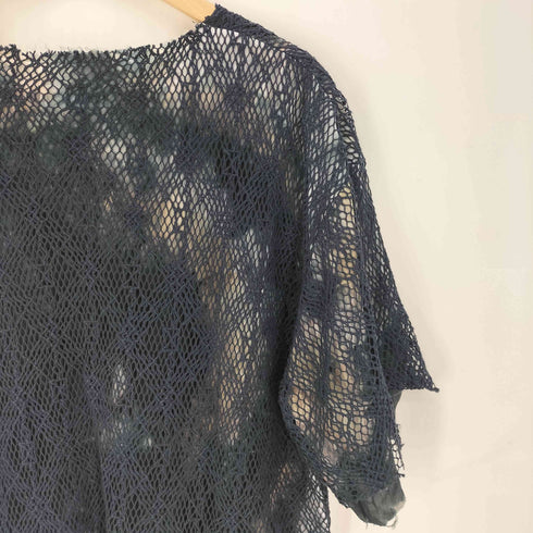 マヒトモトヨシ MAHITO MOTOYOSHI 24SS Cupra chusen knitting docking T-shirt キュプラ注染編みドッキングTシャツ メンズ JPN:L
