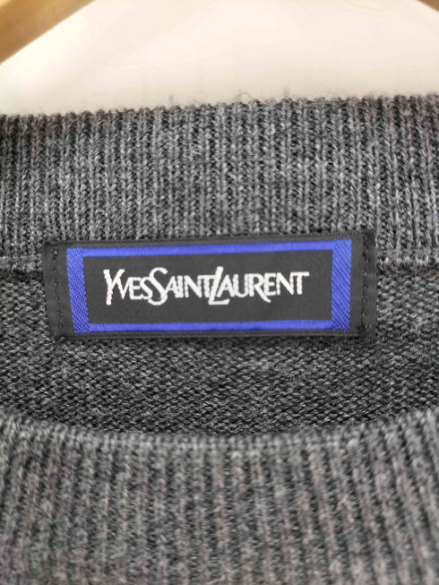 イヴサンローラン Yves Saint Laurent ロゴ刺繍 ニットセーター メンズ