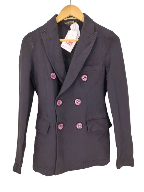 コムデギャルソンオムプリュス COMME des GARCONS HOMME PLUS ポリエステル縮絨 ダブルブレスト テーラードジャケット メンズ JPN:XS