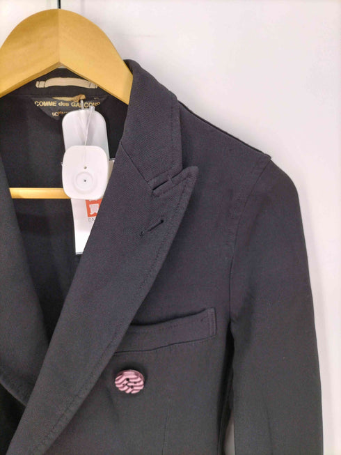 コムデギャルソンオムプリュス COMME des GARCONS HOMME PLUS ポリエステル縮絨 ダブルブレスト テーラードジャケット メンズ JPN:XS