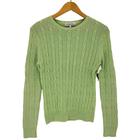 ブルックスブラザーズ BROOKS BROTHERS ケーブル コットン クルーネックニット レディース import:M