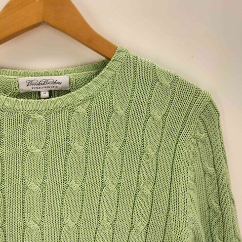 ブルックスブラザーズ BROOKS BROTHERS ケーブル コットン クルーネックニット レディース import:M