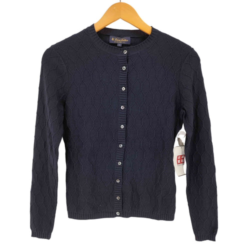 ブルックスブラザーズ BROOKS BROTHERS シルクコットン ケーブル クルーネックカーディガン レディース import:M