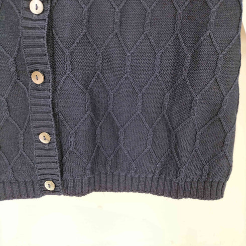 ブルックスブラザーズ BROOKS BROTHERS シルクコットン ケーブル クルーネックカーディガン レディース import:M