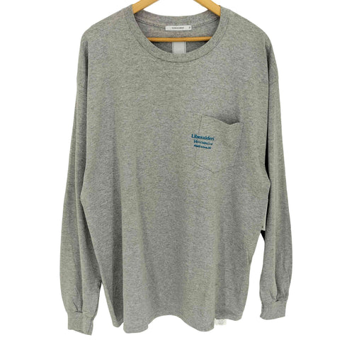 リベレイダース Liberaiders 24ss HEADQUARTERS LS Tee Gray メンズ JPN:L