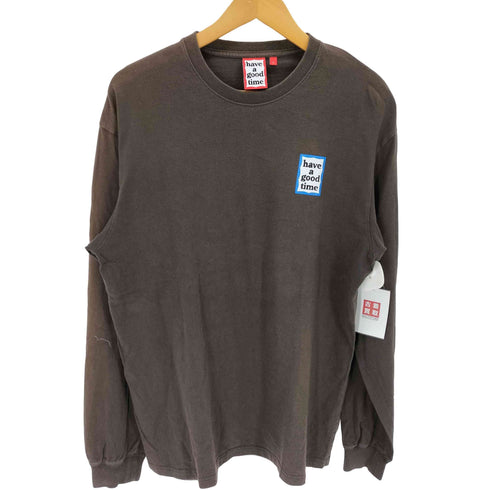 ハブアグッドタイム HAVE A GOOD TIME ロゴプリント 長袖 Tシャツ メンズ L