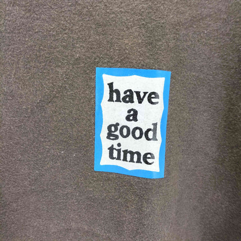ハブアグッドタイム HAVE A GOOD TIME ロゴプリント 長袖 Tシャツ メンズ L